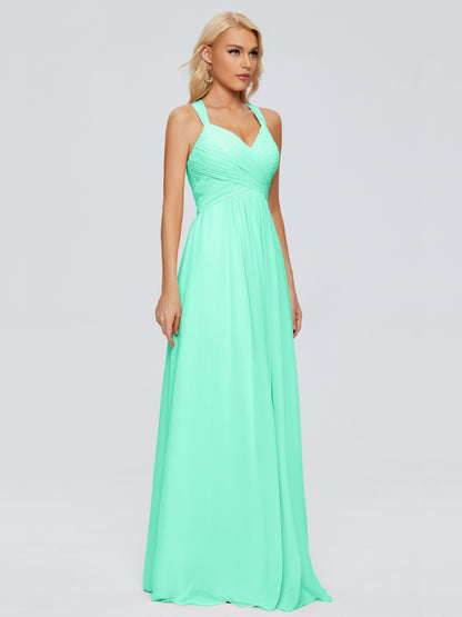 Josephine Spaghetti Straps Chiffon Bridesmaid Dresses