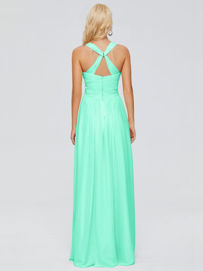 Josephine Spaghetti Straps Chiffon Bridesmaid Dresses
