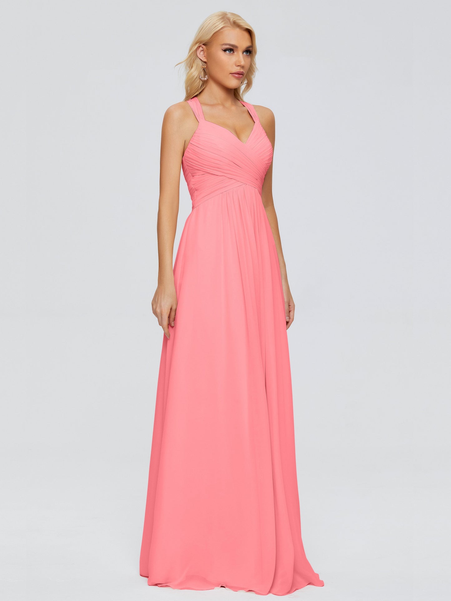 Josephine Spaghetti Straps Chiffon Bridesmaid Dresses
