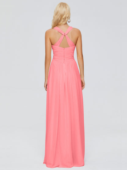 Josephine Spaghetti Straps Chiffon Bridesmaid Dresses