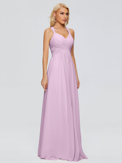 Josephine Spaghetti Straps Chiffon Bridesmaid Dresses