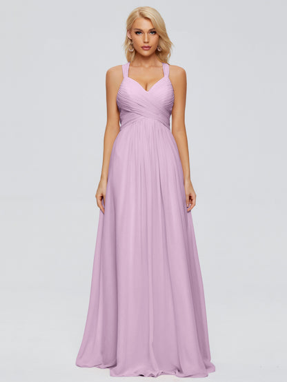Josephine Spaghetti Straps Chiffon Bridesmaid Dresses