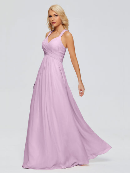 Josephine Spaghetti Straps Chiffon Bridesmaid Dresses