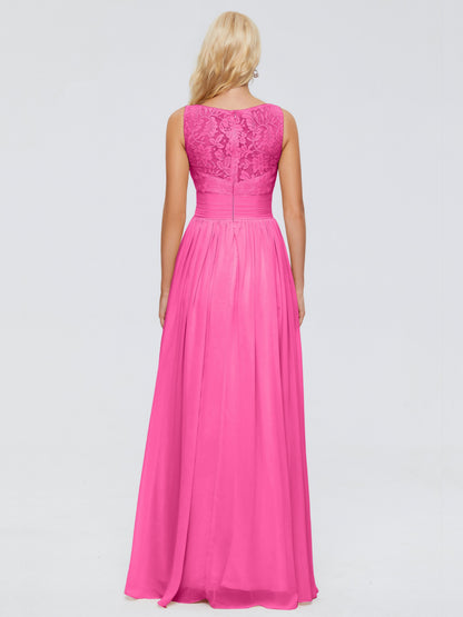 Kayla Straps Lace Chiffon Bridesmaid Dresses