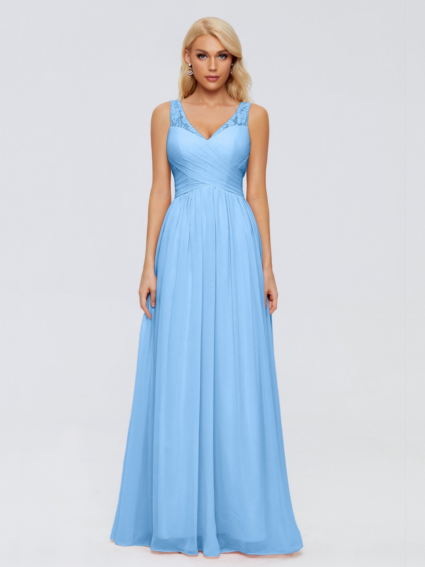 Kayla Straps Lace Chiffon Bridesmaid Dresses