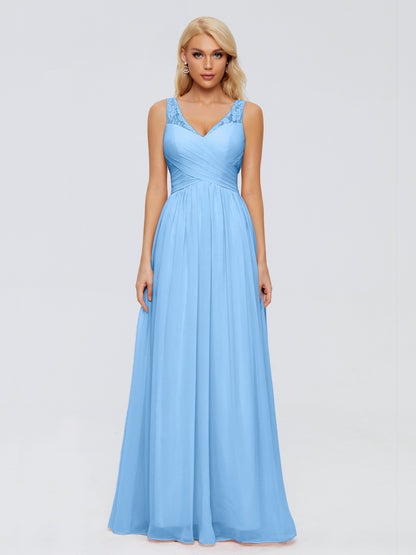 Kayla Straps Lace Chiffon Bridesmaid Dresses