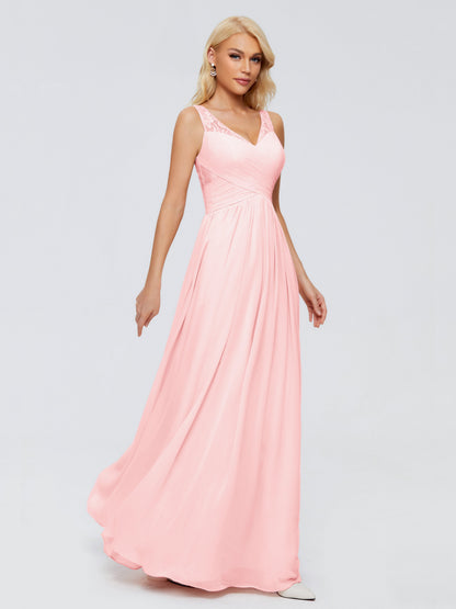 Kayla Straps Lace Chiffon Bridesmaid Dresses
