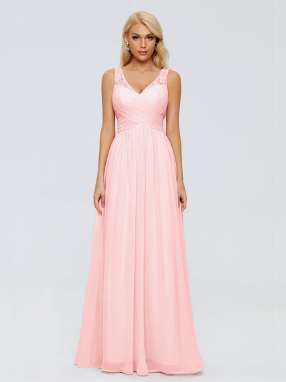 Kayla Straps Lace Chiffon Bridesmaid Dresses