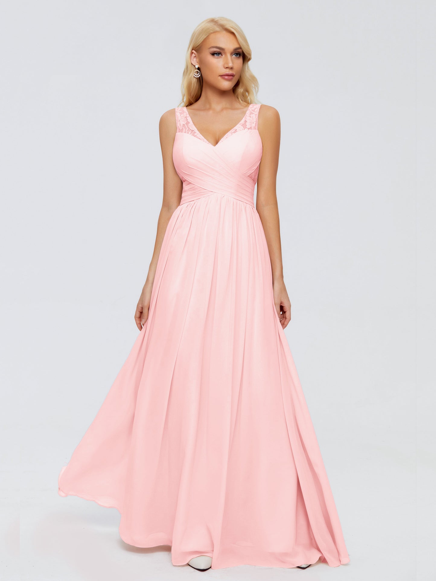 Kayla Straps Lace Chiffon Bridesmaid Dresses