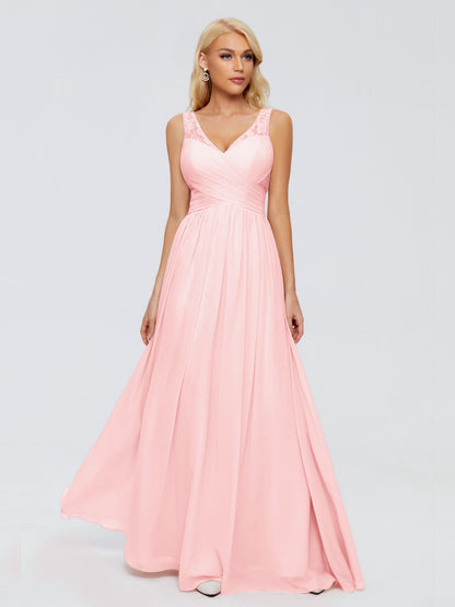 Kayla Straps Lace Chiffon Bridesmaid Dresses