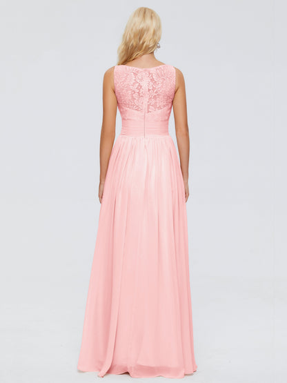 Kayla Straps Lace Chiffon Bridesmaid Dresses