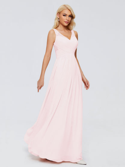 Kayla Straps Lace Chiffon Bridesmaid Dresses