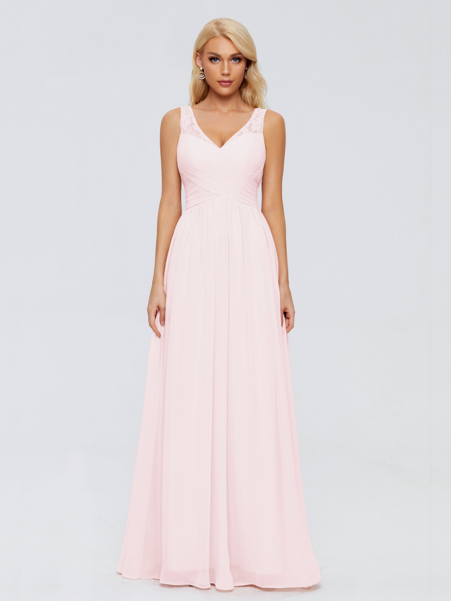 Kayla Straps Lace Chiffon Bridesmaid Dresses