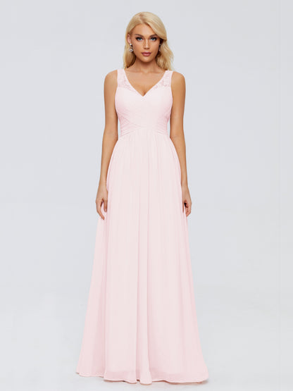 Kayla Straps Lace Chiffon Bridesmaid Dresses