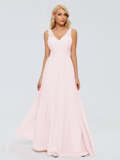 Kayla Straps Lace Chiffon Bridesmaid Dresses