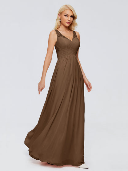 Kayla Straps Lace Chiffon Bridesmaid Dresses