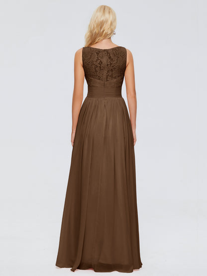 Kayla Straps Lace Chiffon Bridesmaid Dresses