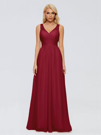 Kayla Straps Lace Chiffon Bridesmaid Dresses
