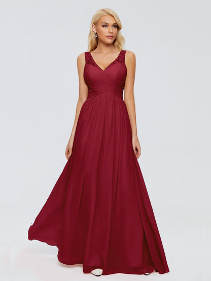 Kayla Straps Lace Chiffon Bridesmaid Dresses