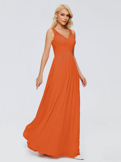 Kayla Straps Lace Chiffon Bridesmaid Dresses