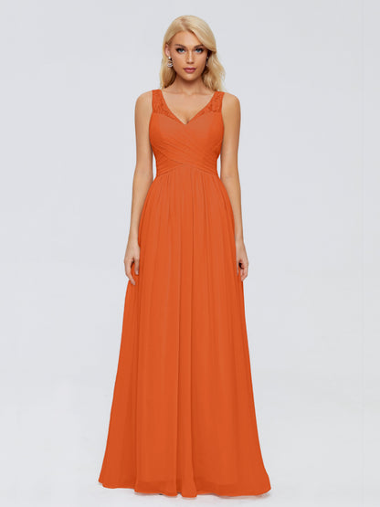 Kayla Straps Lace Chiffon Bridesmaid Dresses