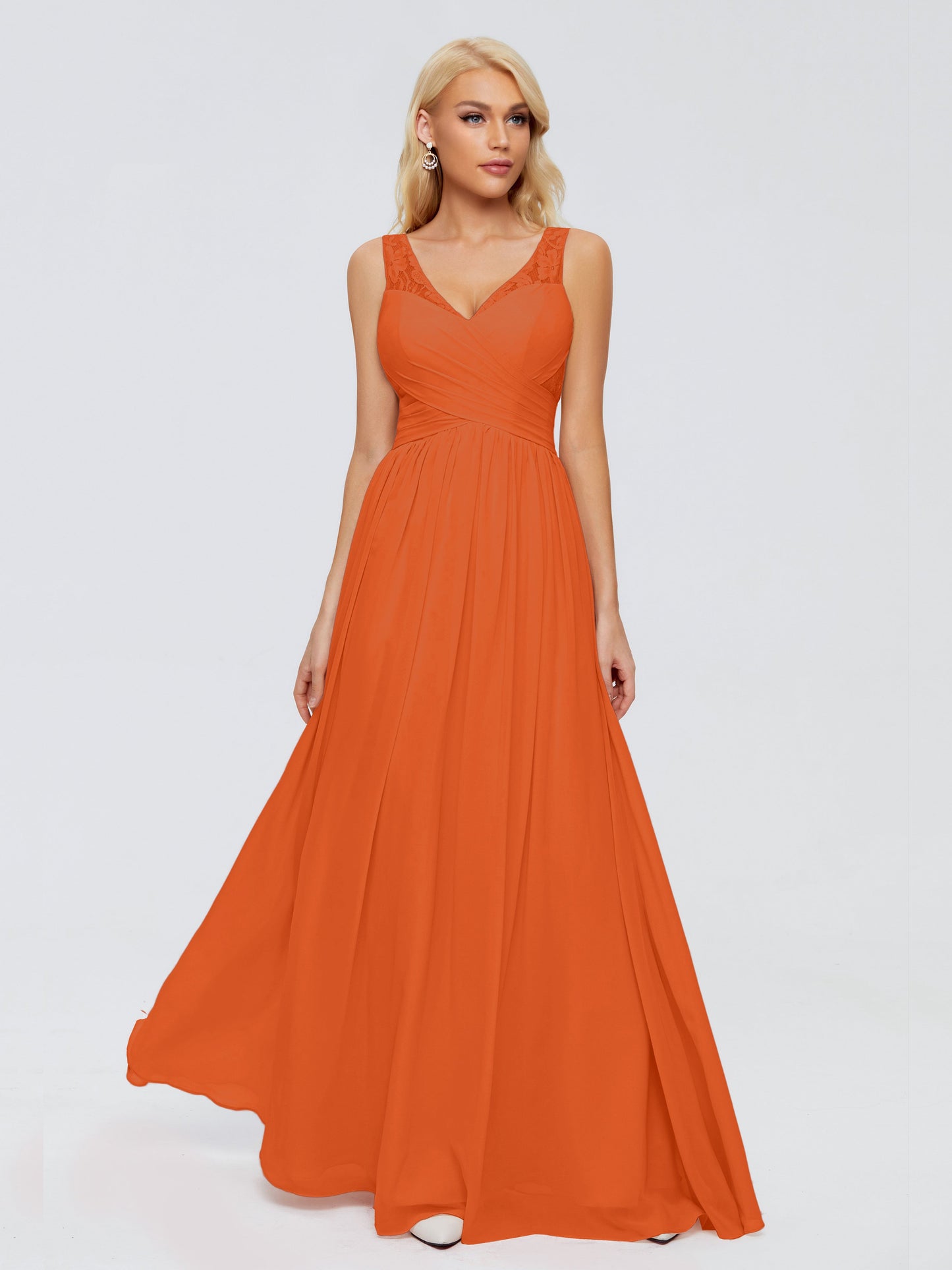 Kayla Straps Lace Chiffon Bridesmaid Dresses