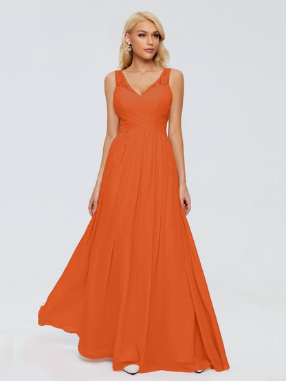 Kayla Straps Lace Chiffon Bridesmaid Dresses