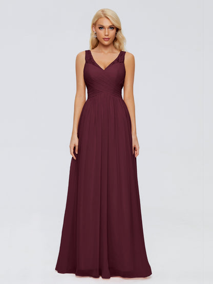 Kayla Straps Lace Chiffon Bridesmaid Dresses
