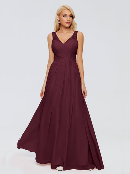 Kayla Straps Lace Chiffon Bridesmaid Dresses