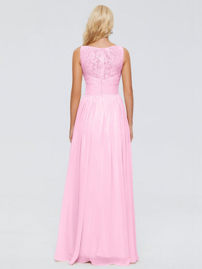 Kayla Straps Lace Chiffon Bridesmaid Dresses