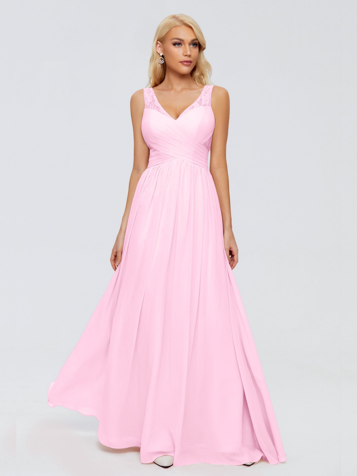 Kayla Straps Lace Chiffon Bridesmaid Dresses