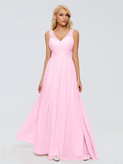 Kayla Straps Lace Chiffon Bridesmaid Dresses