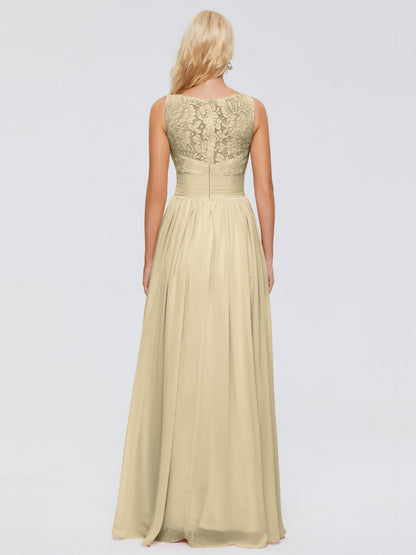 Kayla Straps Lace Chiffon Bridesmaid Dresses