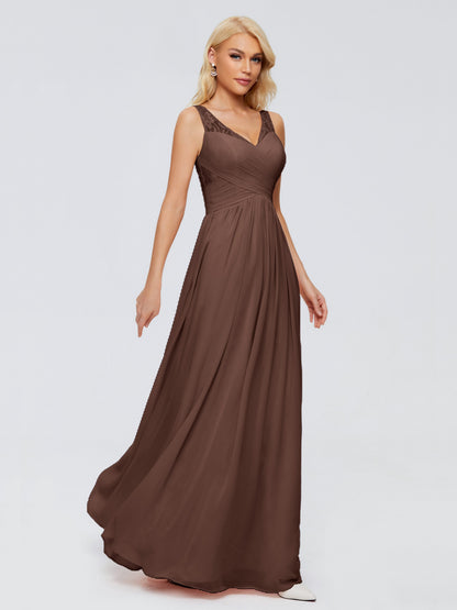 Kayla Straps Lace Chiffon Bridesmaid Dresses