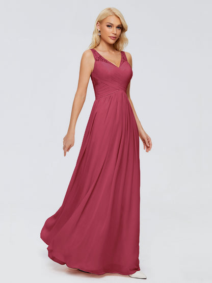 Kayla Straps Lace Chiffon Bridesmaid Dresses