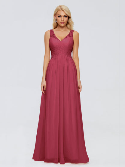 Kayla Straps Lace Chiffon Bridesmaid Dresses