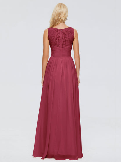 Kayla Straps Lace Chiffon Bridesmaid Dresses