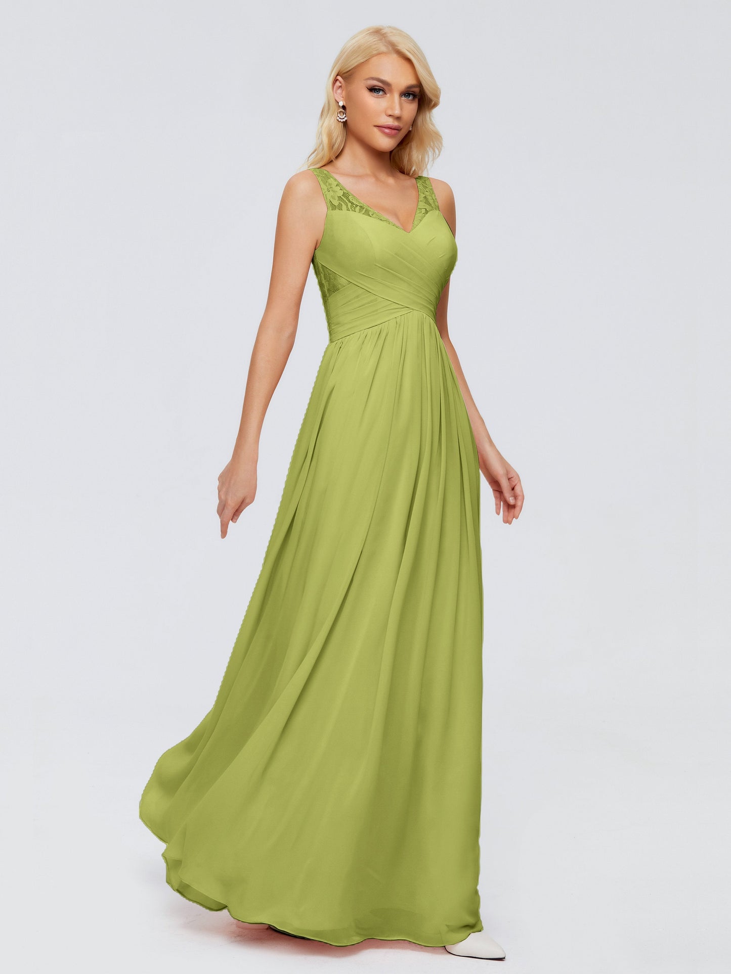 Kayla Straps Lace Chiffon Bridesmaid Dresses