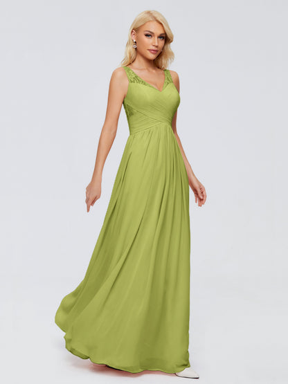 Kayla Straps Lace Chiffon Bridesmaid Dresses