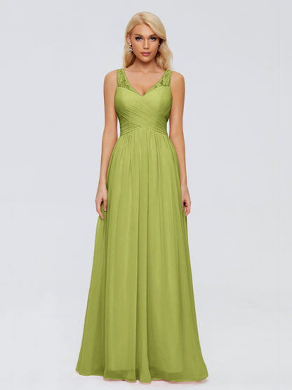 Kayla Straps Lace Chiffon Bridesmaid Dresses