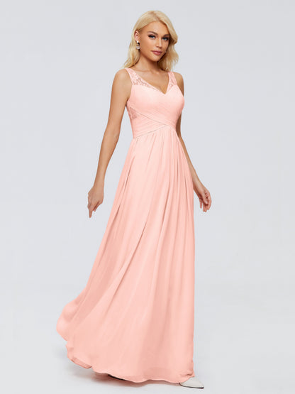Kayla Straps Lace Chiffon Bridesmaid Dresses