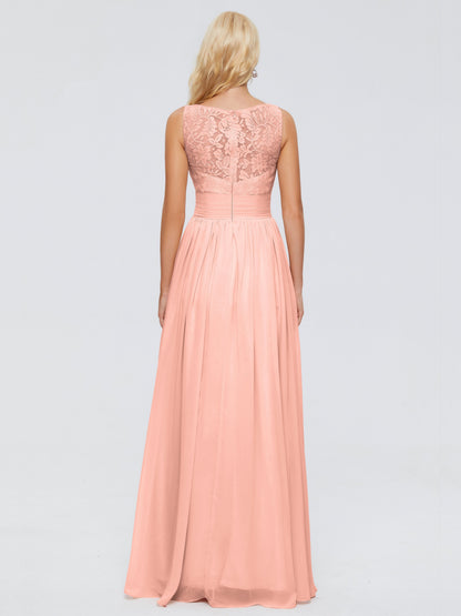Kayla Straps Lace Chiffon Bridesmaid Dresses
