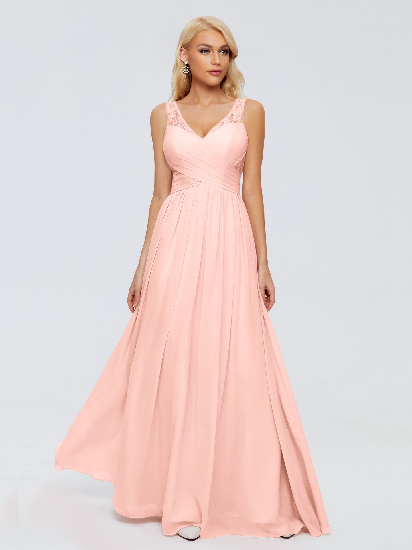 Kayla Straps Lace Chiffon Bridesmaid Dresses