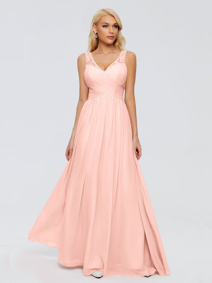 Kayla Straps Lace Chiffon Bridesmaid Dresses