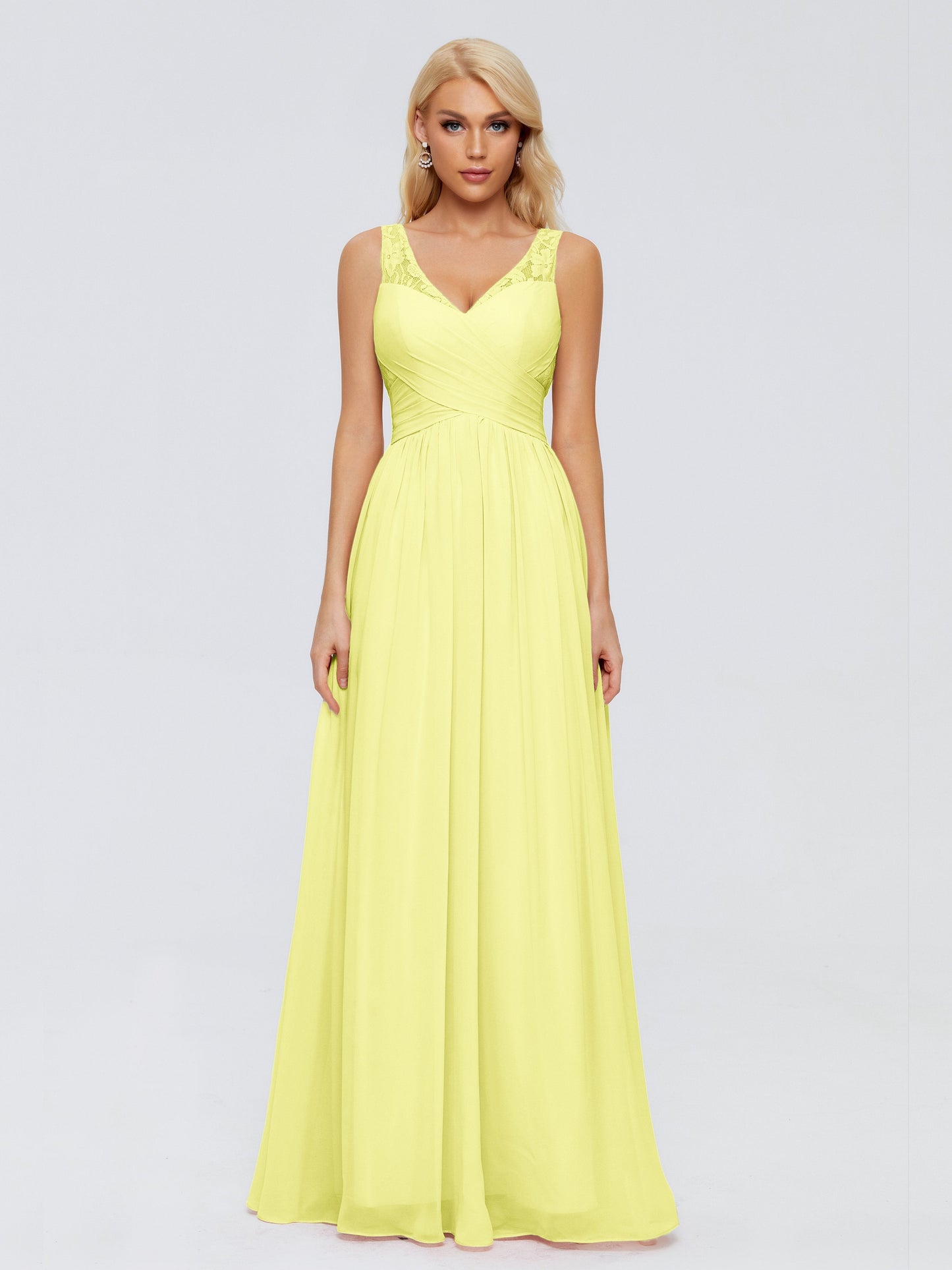 Kayla Straps Lace Chiffon Bridesmaid Dresses