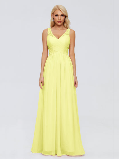 Kayla Straps Lace Chiffon Bridesmaid Dresses