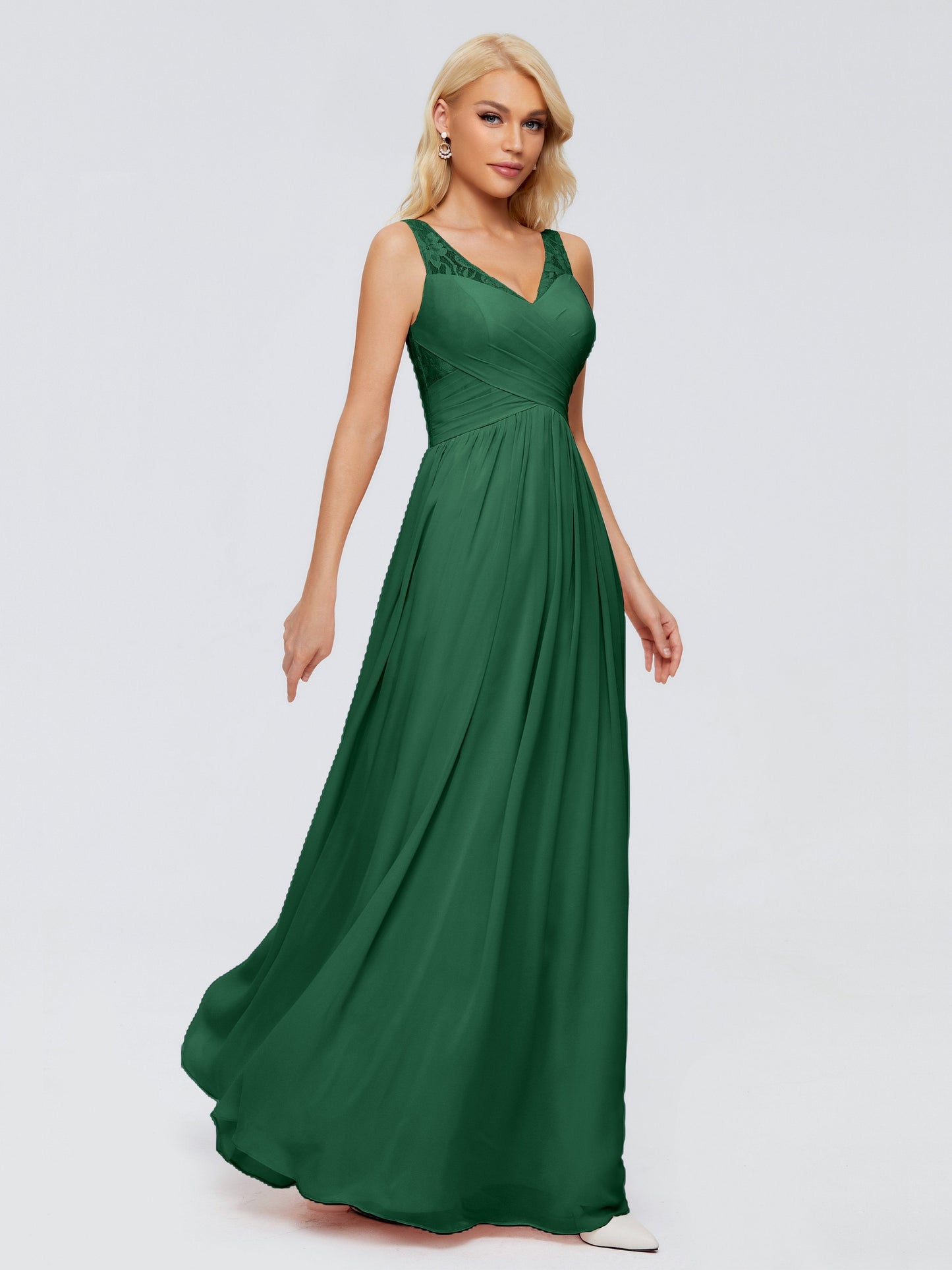 Kayla Straps Lace Chiffon Bridesmaid Dresses