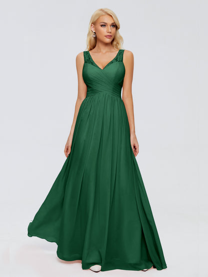 Kayla Straps Lace Chiffon Bridesmaid Dresses