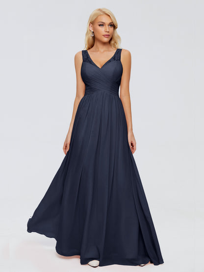 Kayla Straps Lace Chiffon Bridesmaid Dresses