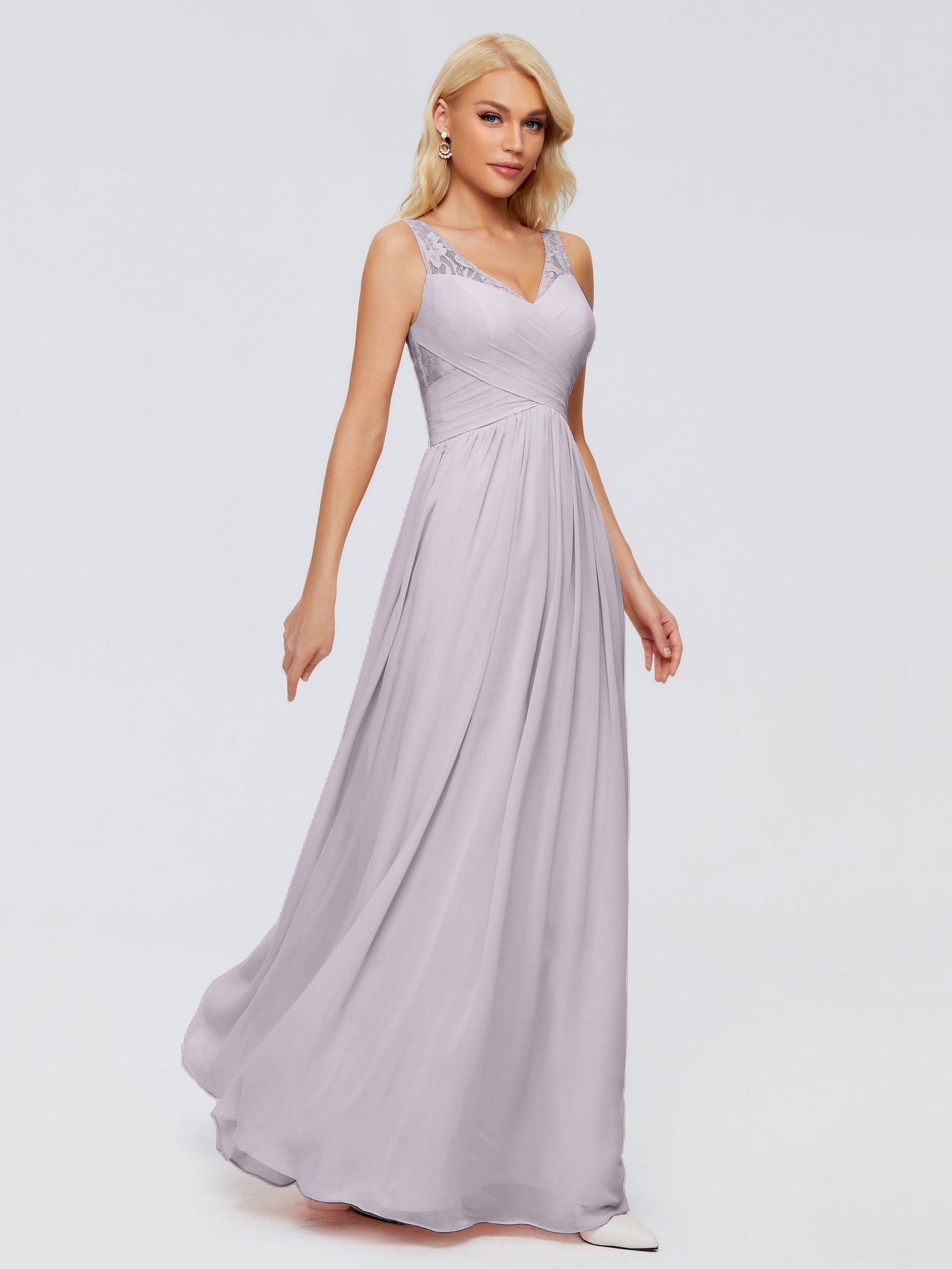 Kayla Straps Lace Chiffon Bridesmaid Dresses